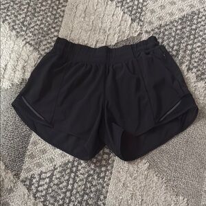 Women's Black Lululemon Hottie Hot Low Rise Shorts